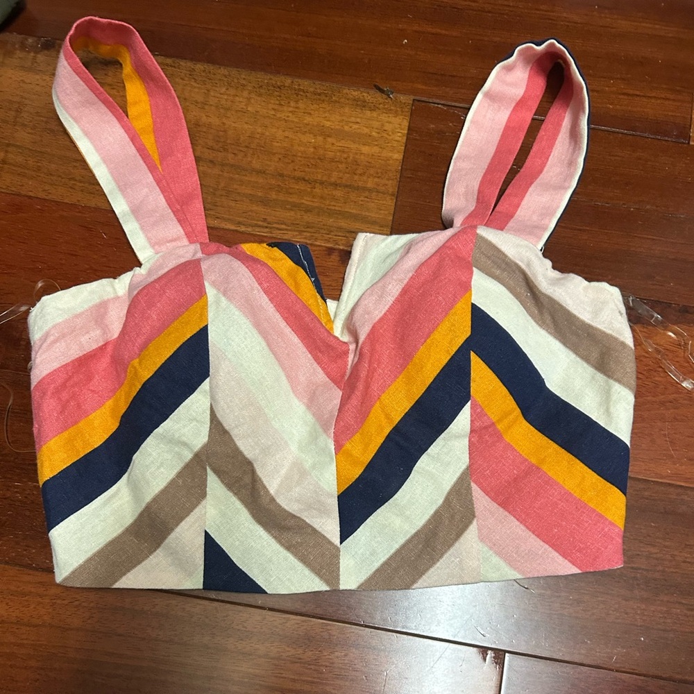 DO+BE Multicolor Chevron Crop Top